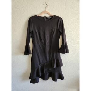 Lulus Women's Sexy Black Ruffle Dress M